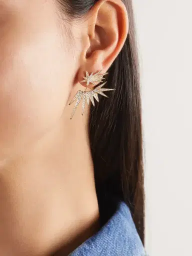 OLE LYNGGAARD COPENHAGEN Funky Shooting Stars 18-karat Gold Diamond Single Earring | Thumbnail 2
