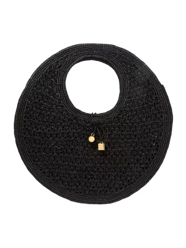 The Rond Embellished Raffia Tote