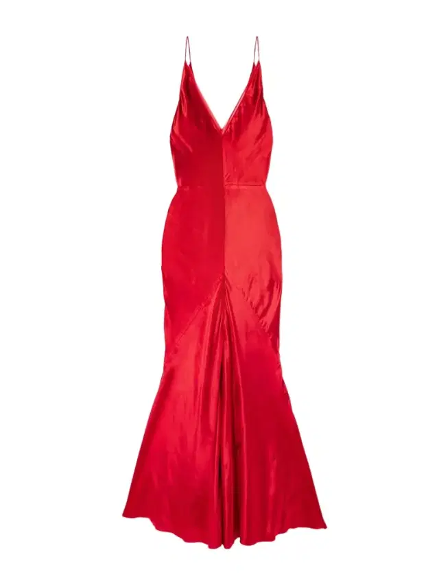 Brigita Paneled Silk-velvet Maxi Dress