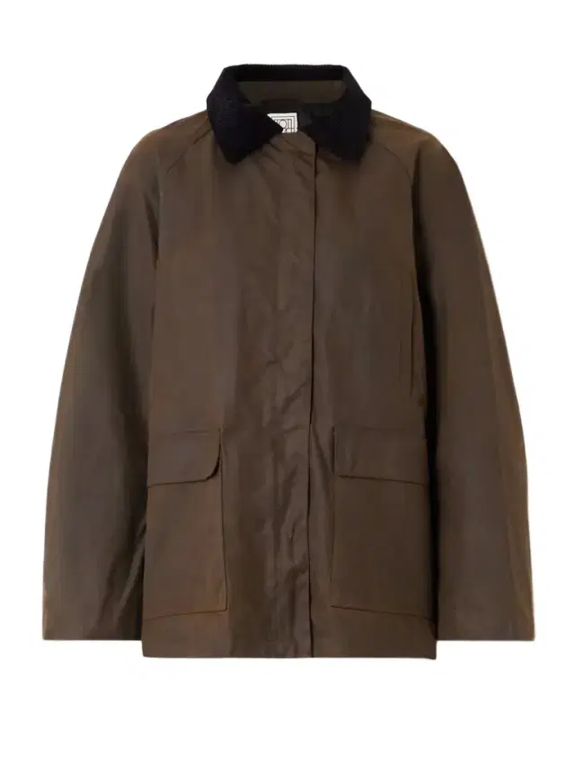 Oversized Corduroy-trimmed Waxed Organic Cotton Jacket