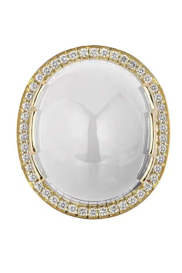 GOSHWARA Rock N Roll Moon Quartz Ring