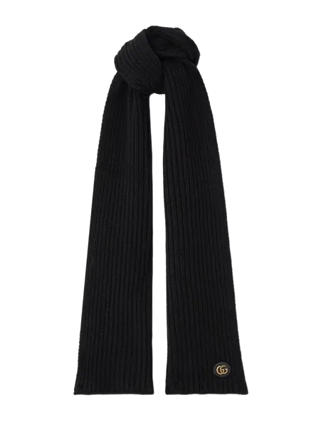 Embellished Leather-trimmed Ribbed Wool And Cashmere-blend Scarf