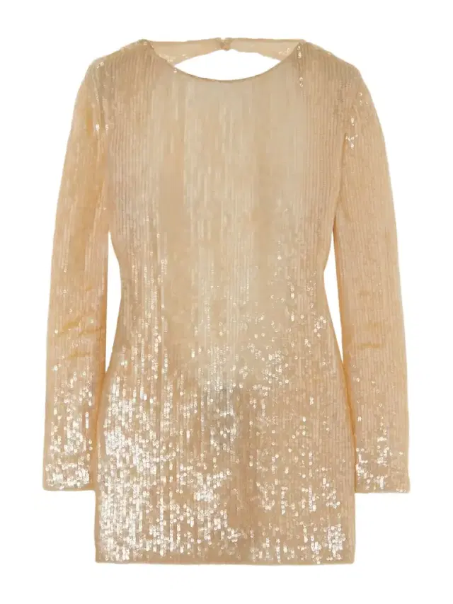 Sequined Tulle Mini Dress