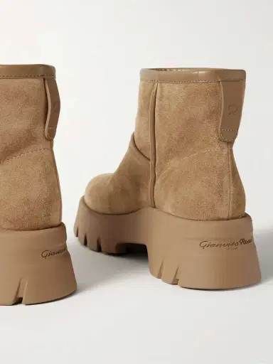 Gianvito Rossi Stormy 50 Shearling-lined Leather-trimmed Suede Ankle Boots | Thumbnail 4 Gianvito Rossi Stormy 50 Shearling-lined Leather-trimmed Suede Ankle Boots | Thumbnail 4