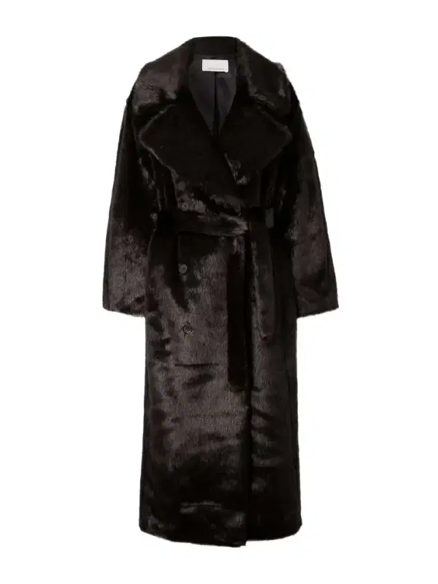 Joni Oversized Belted Double-breasted Faux Fur Coat