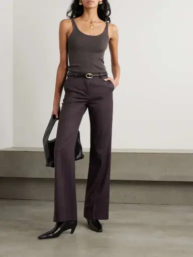 The Frankie Shop Lyra Twill Flared Pants | Thumbnail 2