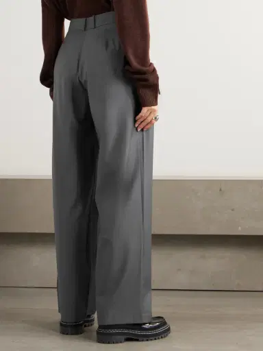 The Frankie Shop Ripley Pleated Grain De Poudre Wide-leg Pants | Thumbnail 4 The Frankie Shop Ripley Pleated Grain De Poudre Wide-leg Pants | Thumbnail 4