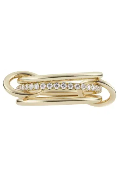 Spinelli Kilcollin Sonny YG Diamond 3 Link Ring | Thumbnail 1