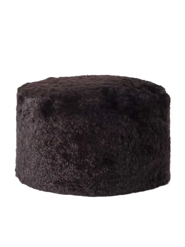 Shearling Pillbox Hat