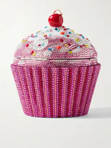 Judith Leiber Couture Cherry Cupcake Crystal-embellished Silver-tone Clutch | Thumbnail 3 Judith Leiber Couture Cherry Cupcake Crystal-embellished Silver-tone Clutch | Thumbnail 3