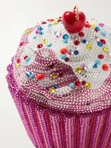 Judith Leiber Couture Cherry Cupcake Crystal-embellished Silver-tone Clutch | Thumbnail 4 Judith Leiber Couture Cherry Cupcake Crystal-embellished Silver-tone Clutch | Thumbnail 4