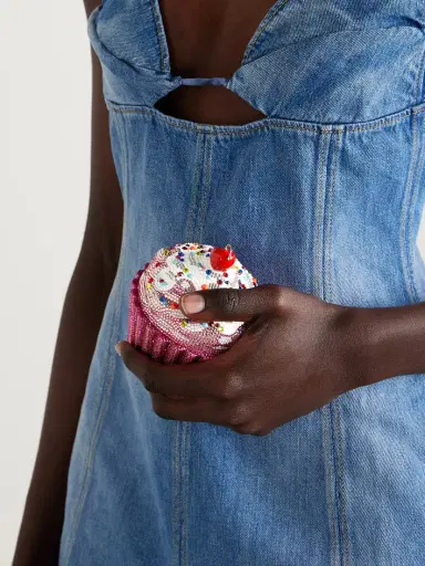 Judith Leiber Couture Cherry Cupcake Crystal-embellished Silver-tone Clutch | Thumbnail 6 Judith Leiber Couture Cherry Cupcake Crystal-embellished Silver-tone Clutch | Thumbnail 6