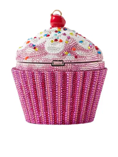 Judith Leiber Couture Cherry Cupcake Crystal-embellished Silver-tone Clutch | Thumbnail 1 Judith Leiber Couture Cherry Cupcake Crystal-embellished Silver-tone Clutch | Thumbnail 1