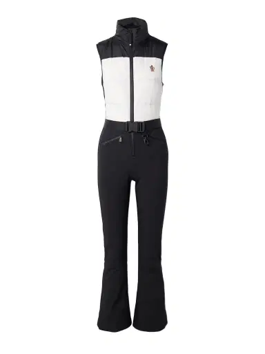 Moncler Grenoble Belted Paneled Quilted Down Ski Suit | Thumbnail 1 Moncler Grenoble Belted Paneled Quilted Down Ski Suit | Thumbnail 1