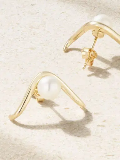 Mizuki 14-karat Gold Pearl Earrings | Thumbnail 3 Mizuki 14-karat Gold Pearl Earrings | Thumbnail 3