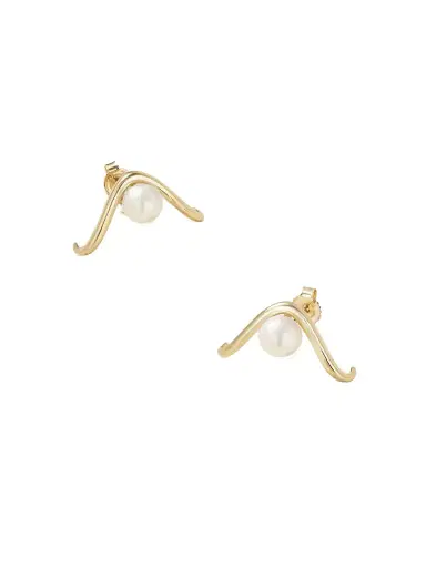 Mizuki 14-karat Gold Pearl Earrings | Thumbnail 1 Mizuki 14-karat Gold Pearl Earrings | Thumbnail 1