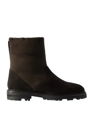 Manolo Blahnik Tomosa Shearling-lined Suede Ankle Boots | Thumbnail 1 Manolo Blahnik Tomosa Shearling-lined Suede Ankle Boots | Thumbnail 1