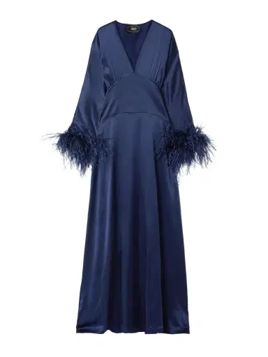 Taller Marmo Elvira Feather-trimmed Silk-satin Gown | Thumbnail 1 Taller Marmo Elvira Feather-trimmed Silk-satin Gown | Thumbnail 1