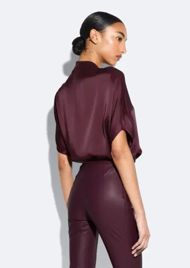 Lapointe Satin Cape Tee | Thumbnail 2 Lapointe Satin Cape Tee | Thumbnail 2