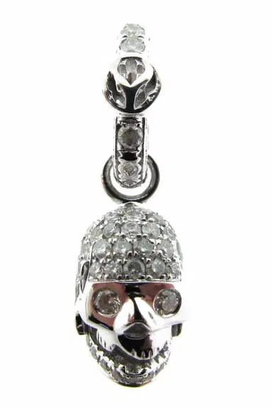 LOREE RODKIN Small Skull Head Diamond Pendant | Thumbnail 1