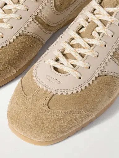 Dries Van Noten Leather-trimmed Suede Sneakers | Thumbnail 4 Dries Van Noten Leather-trimmed Suede Sneakers | Thumbnail 4
