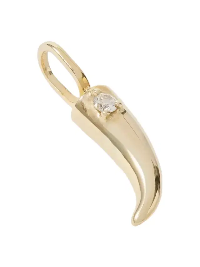 By The Horns 10-karat Gold Diamond Pendant
