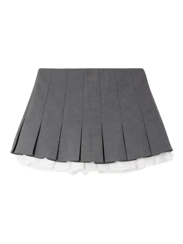 SHUSHU/TONG Layered Pleated Cotton Poplin-trimmed Grain De Poudre Mini Skirt