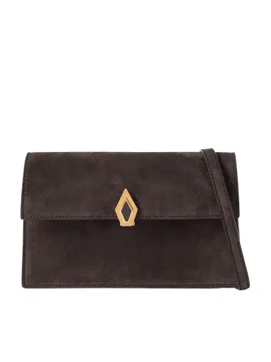 Métier Parallel 22 Small Suede Shoulder Bag | Thumbnail 1 Métier Parallel 22 Small Suede Shoulder Bag | Thumbnail 1