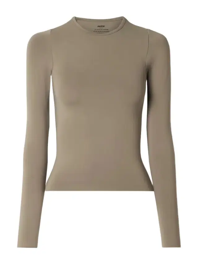 Soft Smoothing Seamless Long Sleeve T-shirt - Truffle