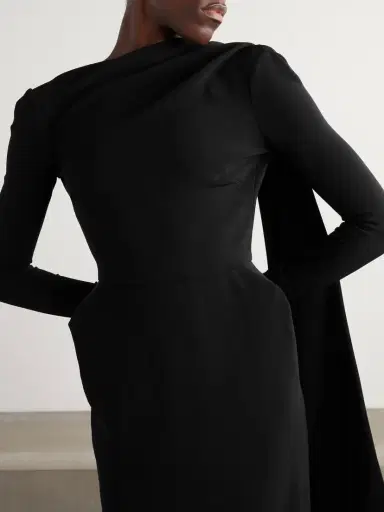Balenciaga Cape-effect Open-back Crepe Gown | Thumbnail 5 Balenciaga Cape-effect Open-back Crepe Gown | Thumbnail 5