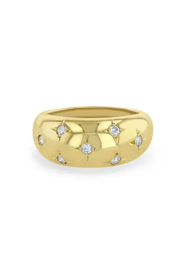 Zoë Chicco Scattered Star Set Diamond Medium Aura Ring | Thumbnail 1 Zoë Chicco Scattered Star Set Diamond Medium Aura Ring | Thumbnail 1