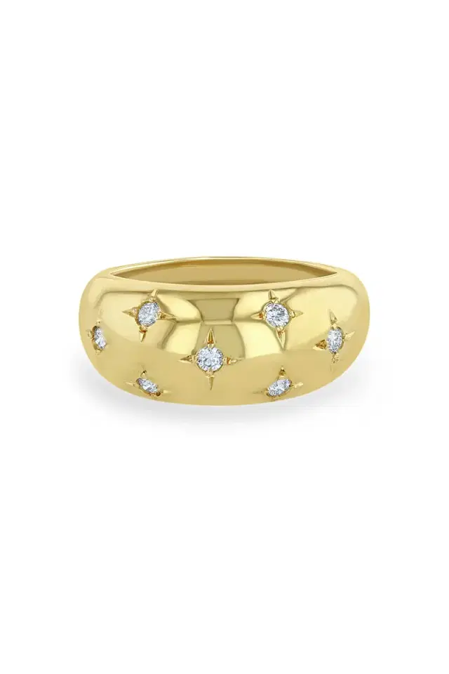 ZOE CHICCO Scattered Star Set Diamond Medium Aura Ring