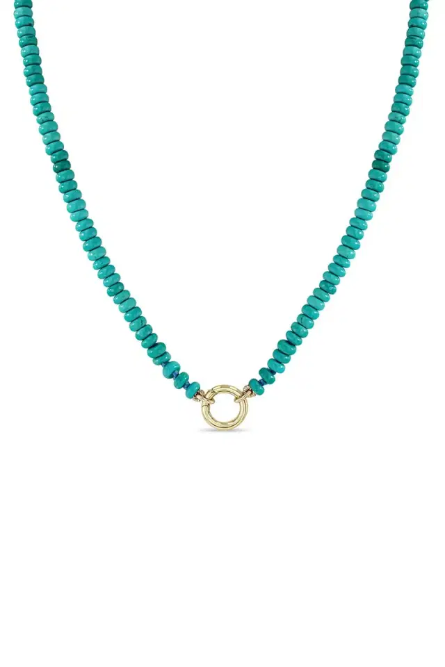 ZOE CHICCO Turquoise Bead Enhancer Necklace