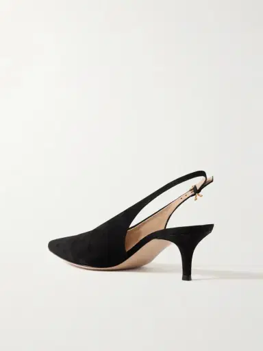 Gianvito Rossi Robbie 45 Suede Slingback Pumps | Thumbnail 3