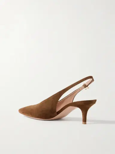 Gianvito Rossi Robbie 45 Suede Slingback Pumps | Thumbnail 3