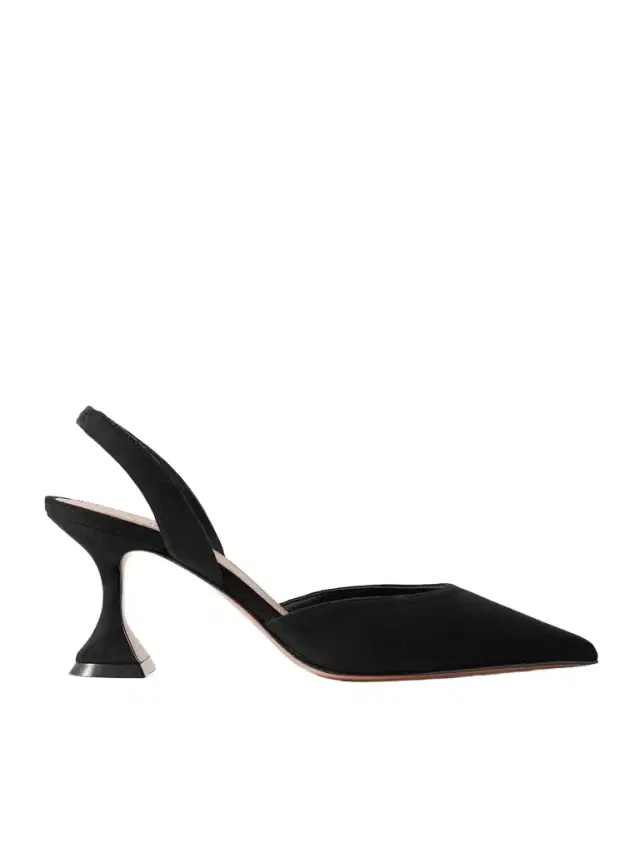 Amina Muaddi Holli Suede Slingback Pumps