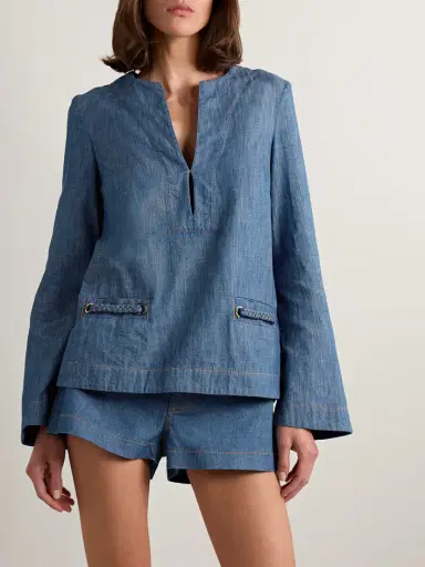 Zimmermann Wylie Braided Denim Tunic | Thumbnail 3