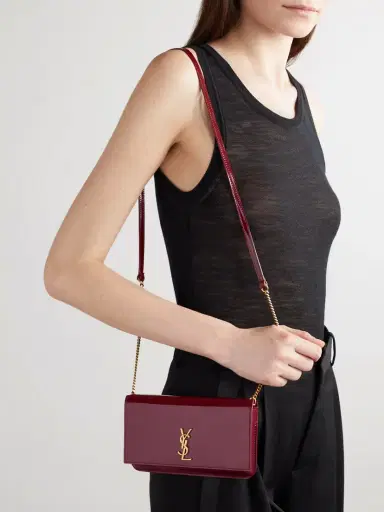 Saint Laurent Cassandre Strap Patent-leather Phone Case | Thumbnail 2
