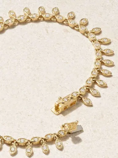 Sydney Evan Marquise Eye Eternity Fringe 14-karat Gold Diamond Bracelet | Thumbnail 3