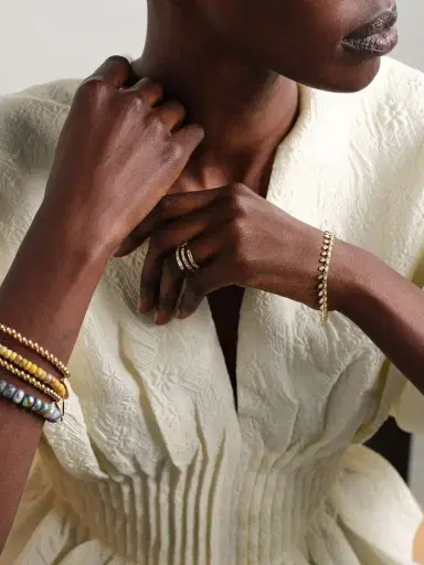 Sydney Evan Marquise Eye Eternity Fringe 14-karat Gold Diamond Bracelet | Thumbnail 4