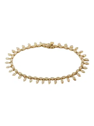 Sydney Evan Marquise Eye Eternity Fringe 14-karat Gold Diamond Bracelet | Thumbnail 1