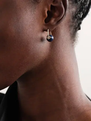 Sydney Evan Evil Eye 14-karat Gold, Sapphire And Diamond Earrings | Thumbnail 2
