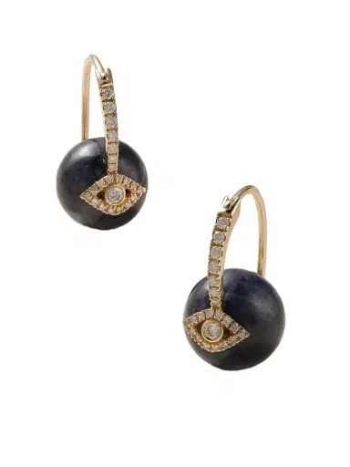 Sydney Evan Evil Eye 14-karat Gold, Sapphire And Diamond Earrings | Thumbnail 1