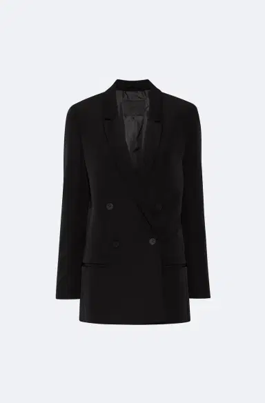 Lapointe Matte Crepe Double Breasted Blazer | Thumbnail 4 Lapointe Matte Crepe Double Breasted Blazer | Thumbnail 4