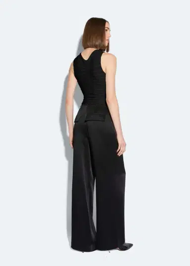 Lapointe Satin Relaxed Pleated Pant | Thumbnail 3 Lapointe Satin Relaxed Pleated Pant | Thumbnail 3
