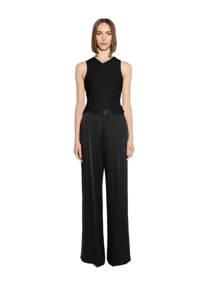 Satin Relaxed Pleated Pant