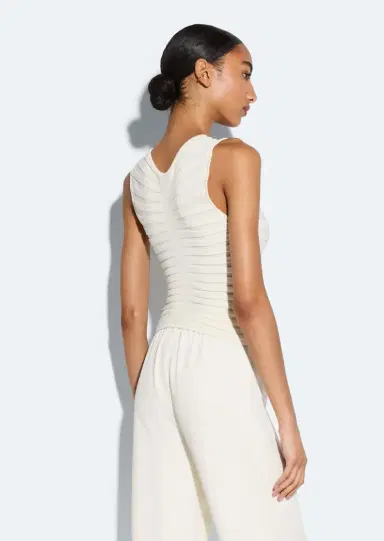 Lapointe Viscose Wide Ribbed Tank Top | Thumbnail 2