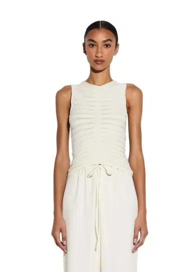 Lapointe Viscose Wide Ribbed Tank Top | Thumbnail 1
