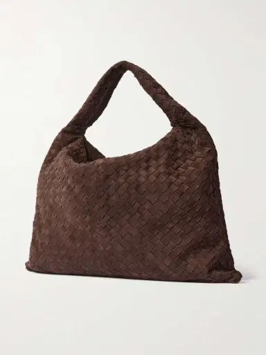 Bottega Veneta Hop Large Intrecciato Suede Shoulder Bag | Thumbnail 3