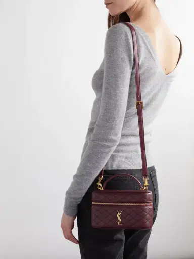 Saint Laurent Gaby Vanity Mini Quilted Leather Shoulder Bag | Thumbnail 2